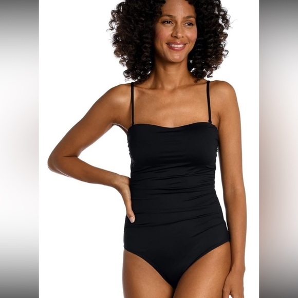 La Blanca Women's Island Goddess Bandeau One Piece Swimsuit NWT size 8 - Picture 1 of 11